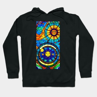 Stained Glass , Sun Psychedelic Hoodie